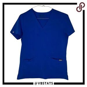 Figs Technical Collection SS‎ Royal Blue Scrub Top in Size Small